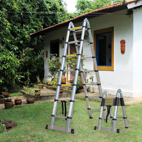 Herzberg HG-5440: Aluminium telescopische ladder - 4,4M - Afbeelding 2