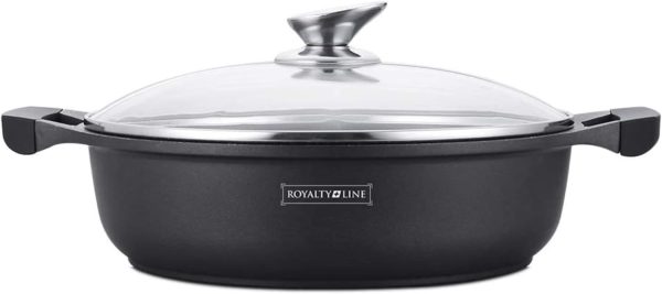 Royalty Line RL-BR34M: Marmeren Ondiepe Braadpan - 34cm