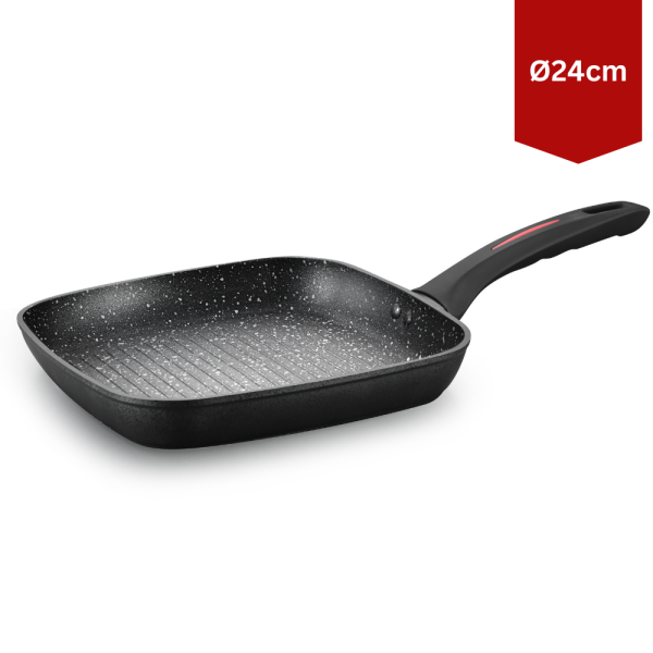 Royalty Line RL-FGN24: Marmeren Grillpan - 24cm - Afbeelding 2