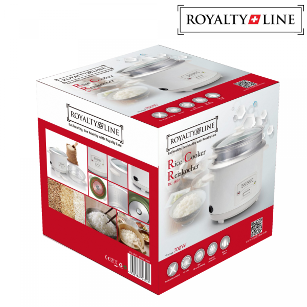 Royalty Line RL-RC18.10D: Rijstkoker met stoommandje - 1.8L - Afbeelding 3