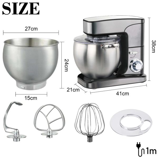 Royalty Line RL-PKM2800BG: 3-in-1 keukenmachine, blender, standmixer - 2800W - Afbeelding 4