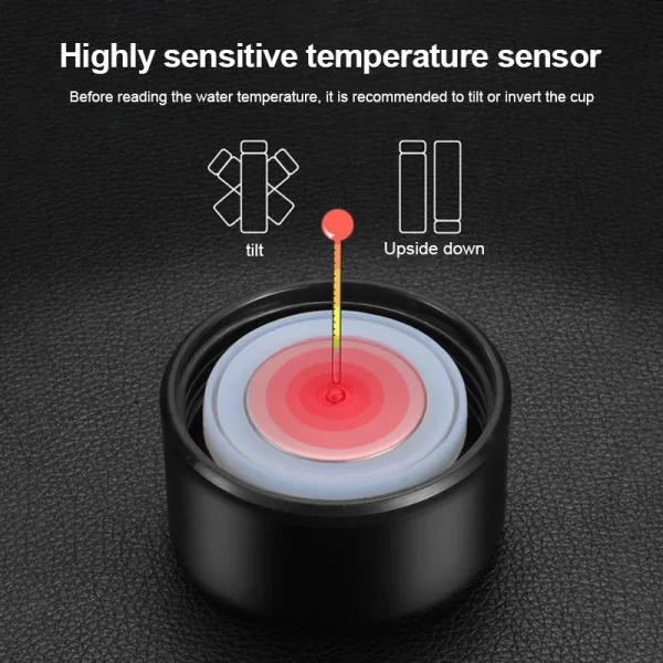 Herzberg Roestvrijstalen Thermovacuümfles met Slimme Temperatuurweergave - 500ml Zilver - Afbeelding 4