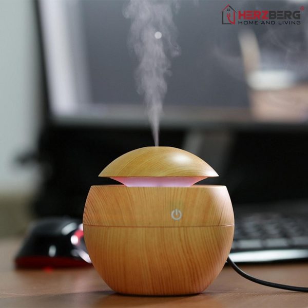 Herzberg Luchtbevochtiger Aroma Olie Diffuser Donker hout - Afbeelding 4